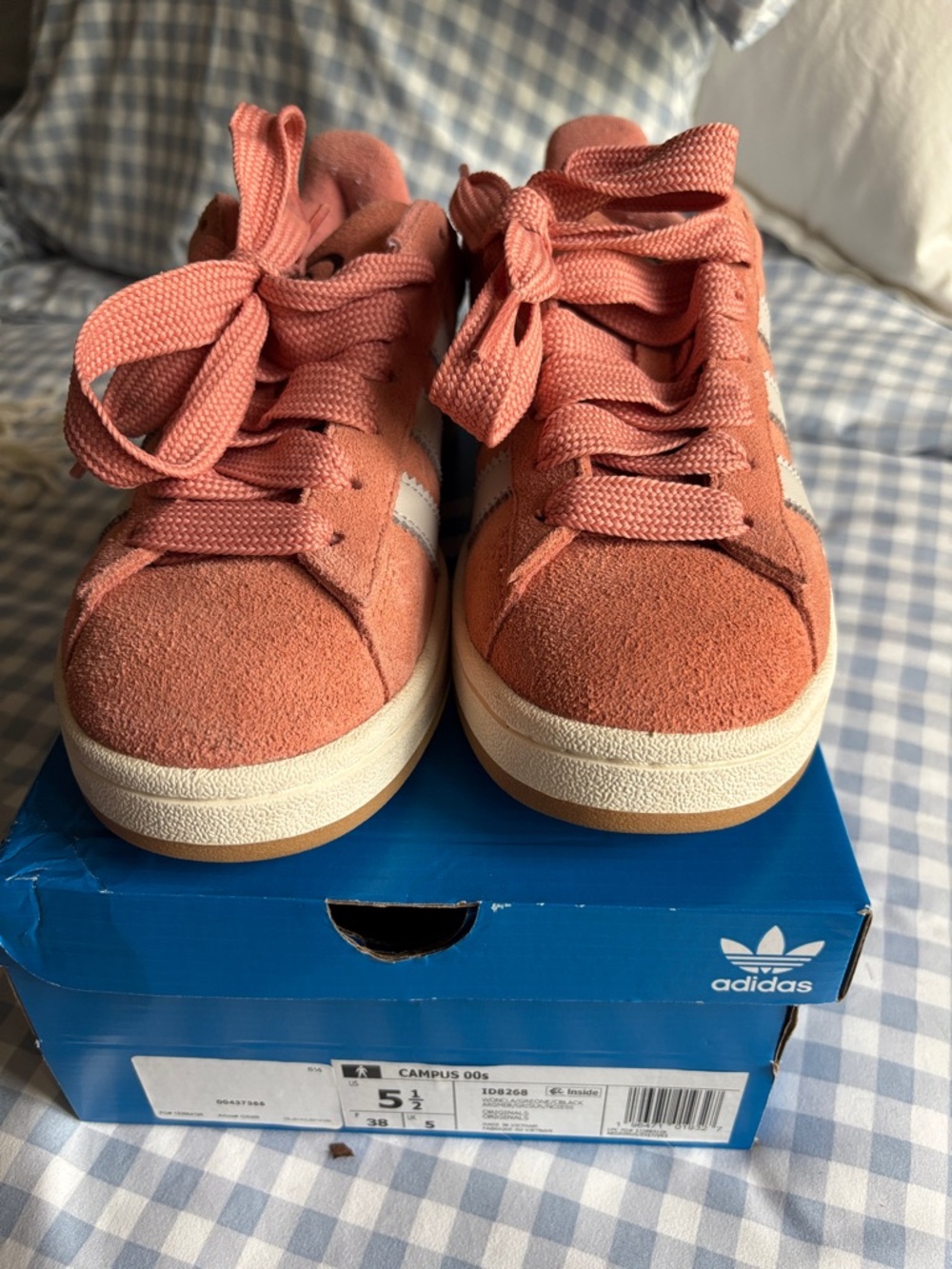 adidas Coral Pink Suede Low-Top Sneakers